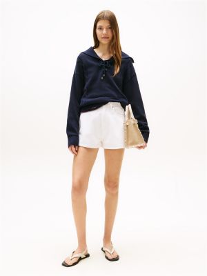 Sailor Collar Lace-Up Sweater | Tommy Hilfiger Canada