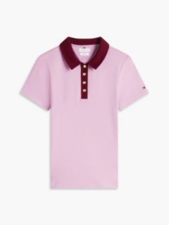 Gold-Button Ribbed Polo — Mystic Orchid Combo 5