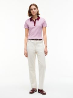 Gold-Button Ribbed Polo — Mystic Orchid Combo 2