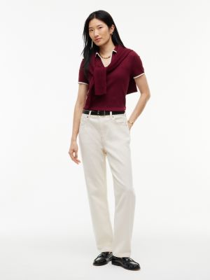Женские свитеры Tommy Hilfiger Tipped Split Placket Stretch Polo — фото 2