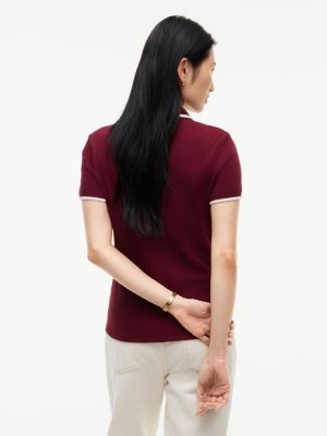 Женские свитеры Tommy Hilfiger Tipped Split Placket Stretch Polo — фото 4