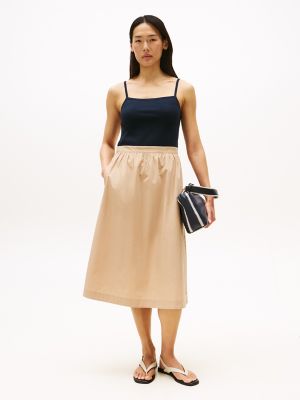 Mixed Media Tank Dress, Navy