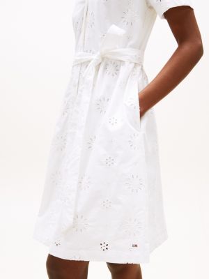 sachin and babi light blue dress Tommy Hilfiger Kids Blue Regular Fit Embroidered Dress main image 1