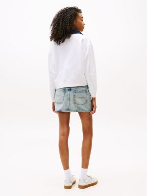 とみー Signature Flag Quarter-Zip Sweatshirt | Tommy Hilfiger USA