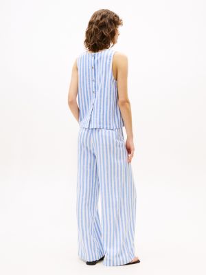 Stripe Cotton-Linen Blend Tank Top | Tommy Hilfiger
