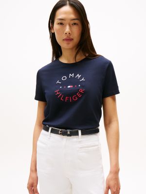 T-shirt à logo Hilfiger Circle, bleu marine