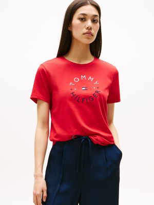 Hilfiger Circle Logo T-Shirt, Primary Red