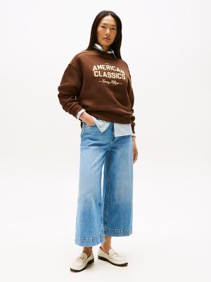 High-Rise Wide-Leg Cropped Jean, Medium Wash