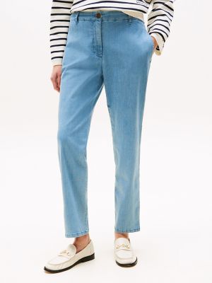 Slim Fit Stretch-Waist Chino, Light Wash