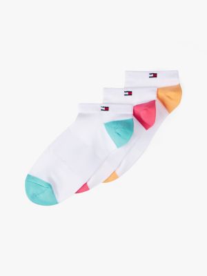 Colorblock Sport Ankle Sock 3-Pack, Lucent White / Multi