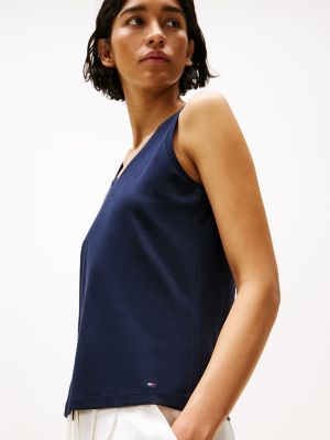 トップス yyy ZW COLLECTION EMBROIDERED TOPSTITCHING TOP - Ecru | ZARA