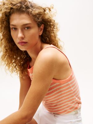 トップス zak Linen Blend Stripe Tank Top | Tommy Hilfiger