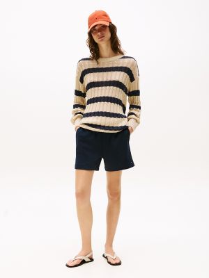 Brushed-Back Terry 5" Short, Navy