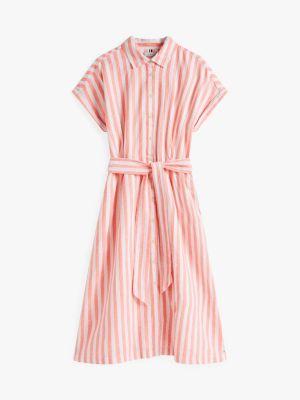 Stripe Linen-Cotton Blend Shirtdress | Tommy Hilfiger USA