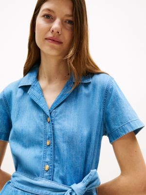 Belted Chambray Midi Shirtdress | Tommy Hilfiger USA