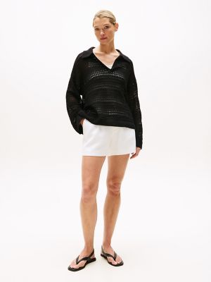 Linen-Blend Short, Optic White