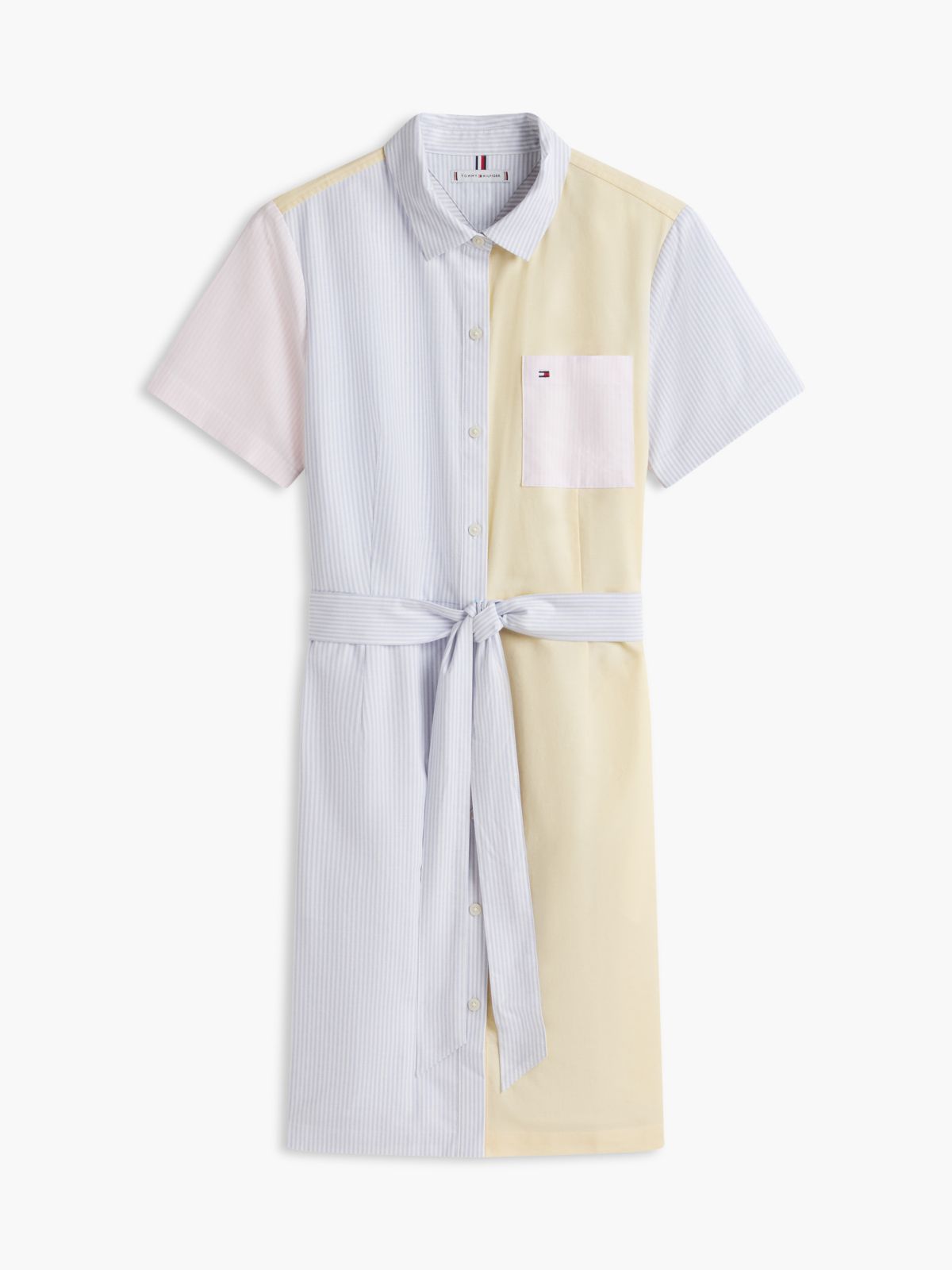 Multistripe Oxford Shirtdress — Citronella