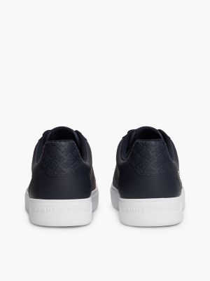 Женские кроссовки Tommy Hilfiger Monogram Heel Leather Court, цвет: Космический синий — фото 4