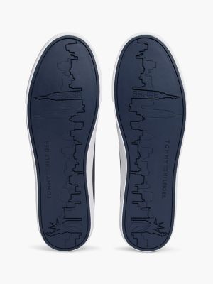 Женские кроссовки Tommy Hilfiger Monogram Heel Leather Court, цвет: Космический синий — фото 5