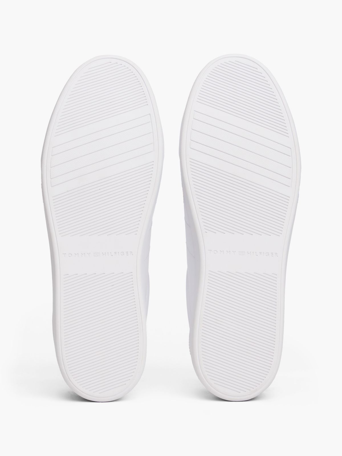 Monogram Heel Leather Court Sneaker — White