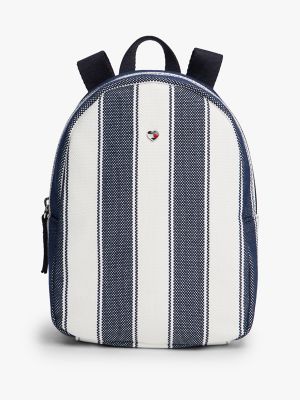 Kids' Bold Stripe Backpack, Antique Ivory / Carbon Navy