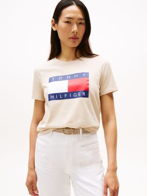 Heritage Flag Logo T-Shirt, Classic Beige