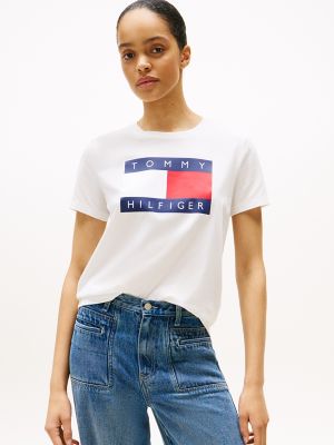 Heritage Flag Logo T-Shirt, Ecru