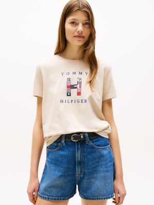 Americana H Logo T-Shirt, Classic Beige