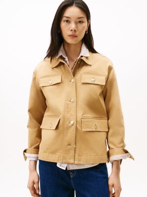 Gold-Button Field Jacket, Classic Khaki