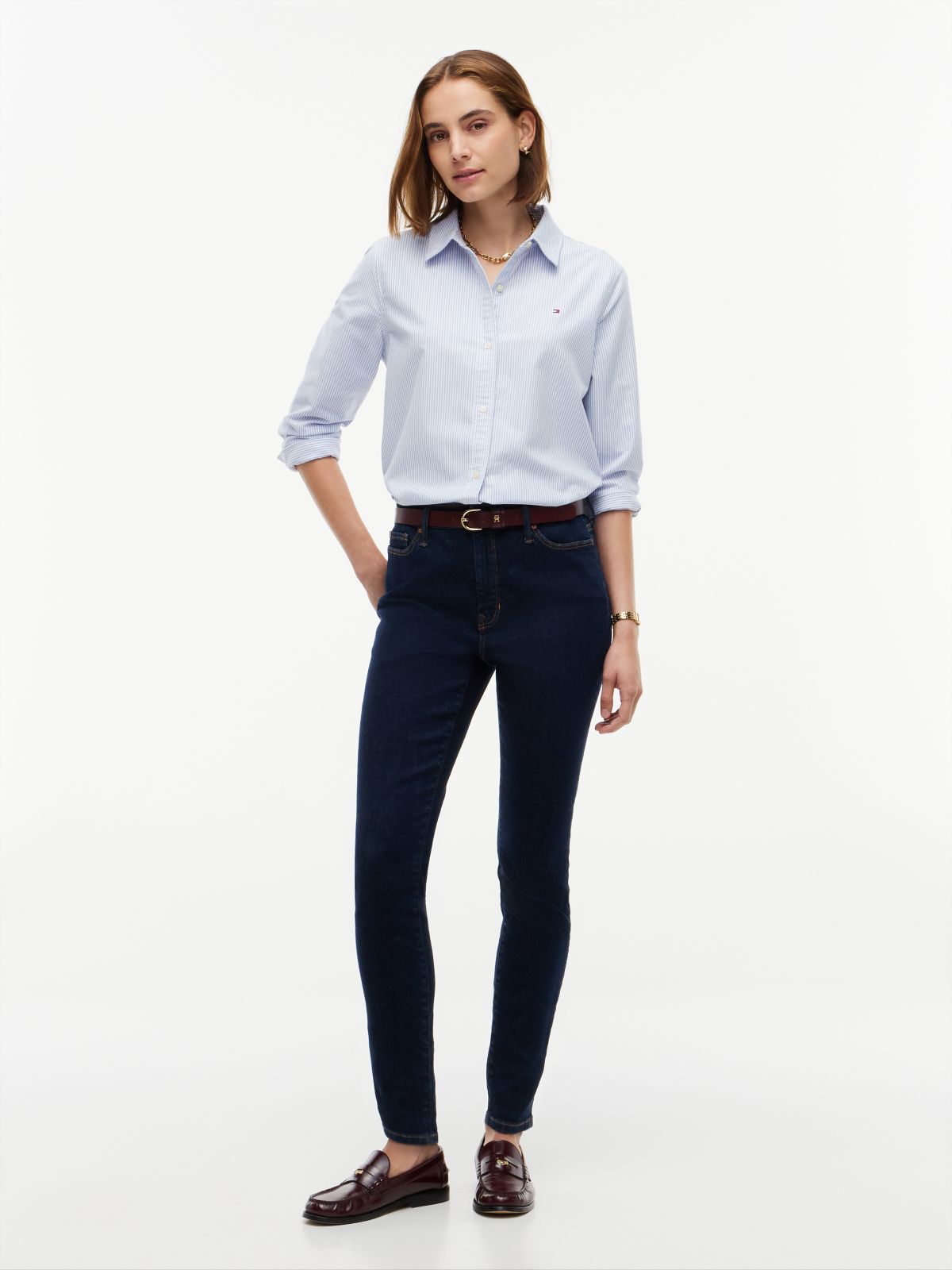 All-Day Sculpt Denim Skinny Jean — Rinse Blue