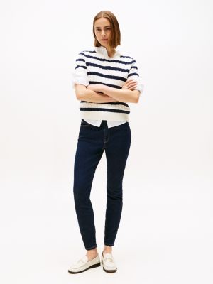 Mid-Rise Skinny Fit Jean, Rinse Blue
