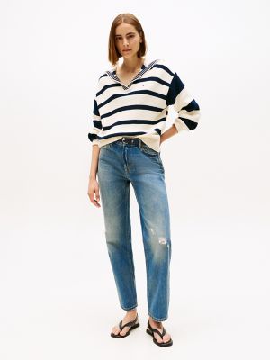 High-Rise Classic Straight Jean, Medium Dark Wash
