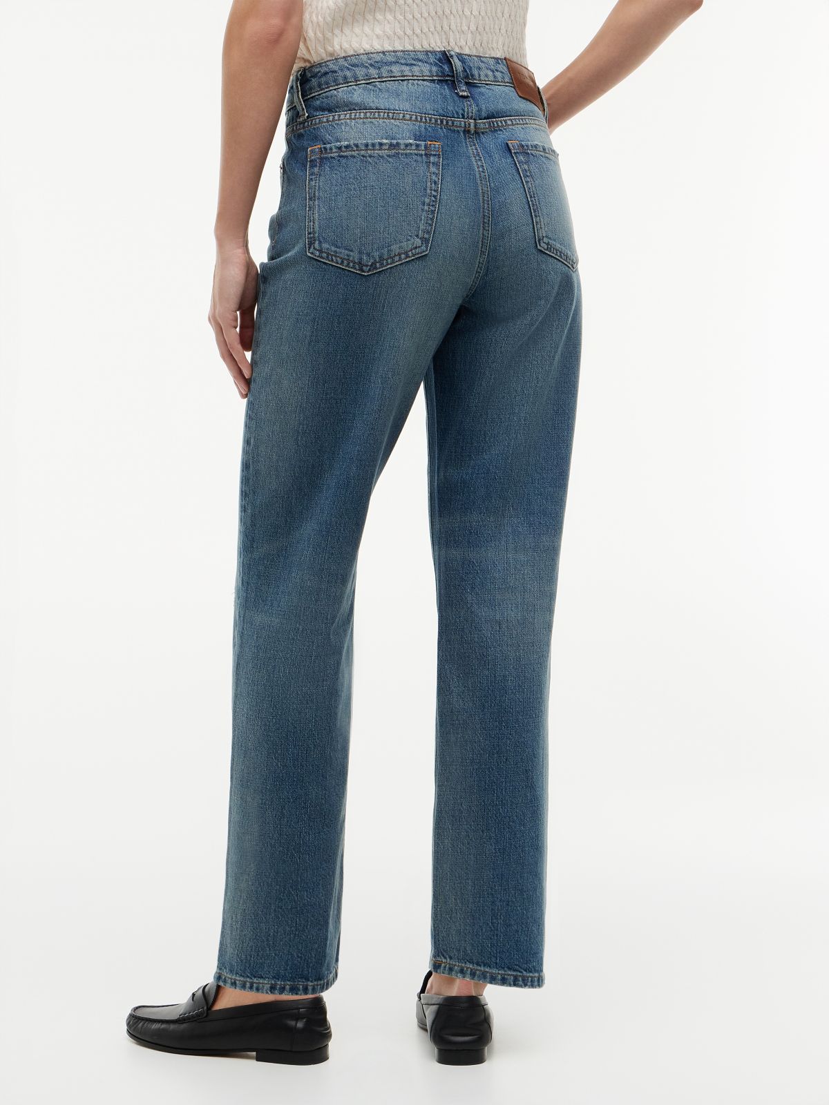 High-Rise Classic Straight Jean — Medium Dark Wash