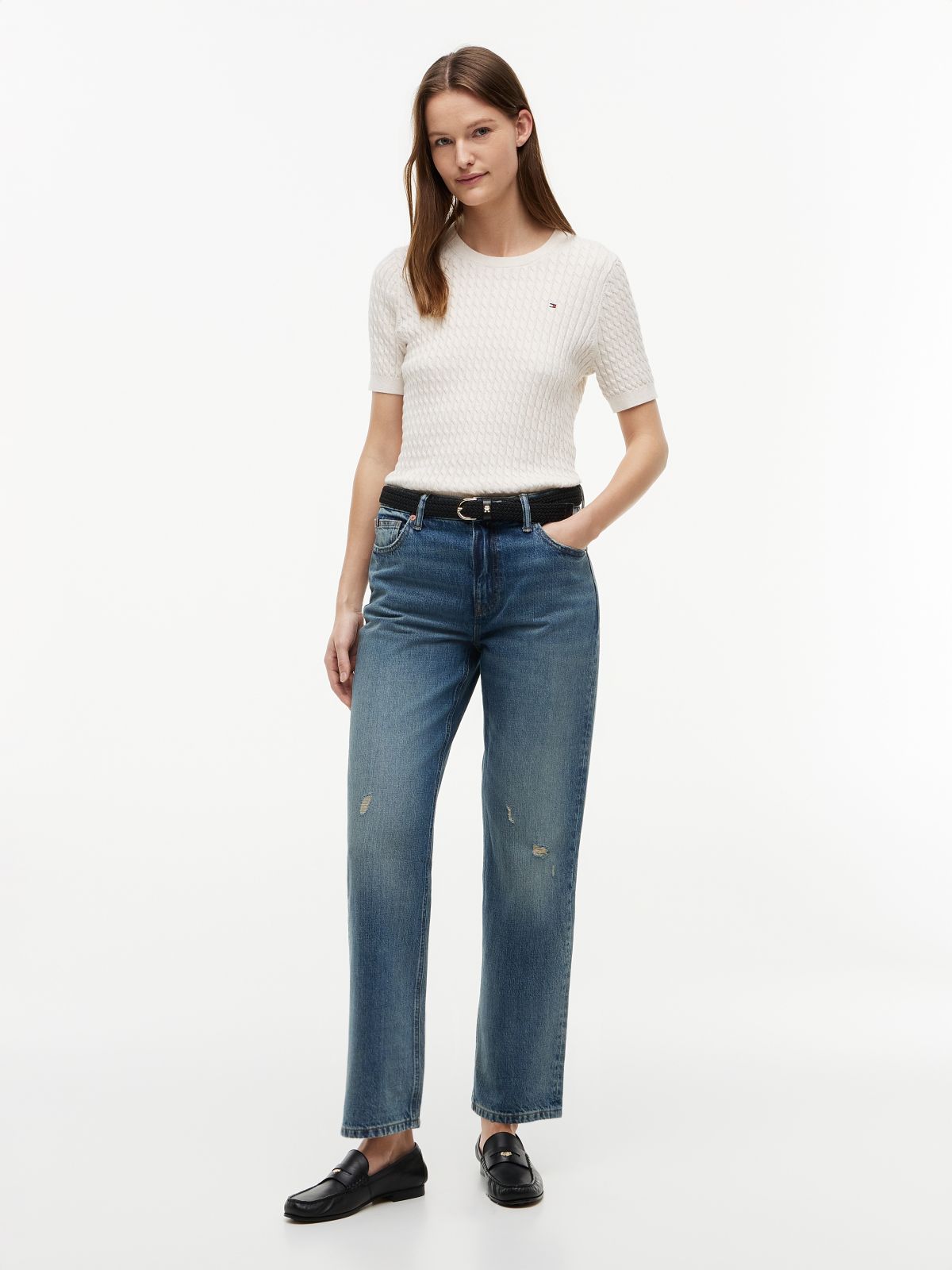 High-Rise Classic Straight Jean — Medium Dark Wash