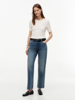 High-Rise Classic Straight Jean — Medium Dark Wash 1