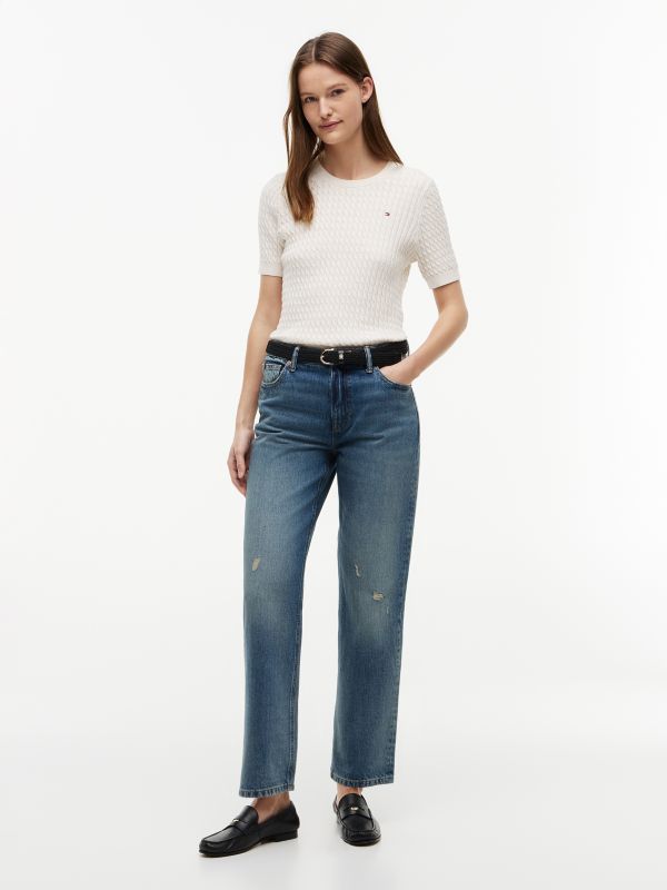 High-Rise Classic Straight Jean — Medium Dark Wash