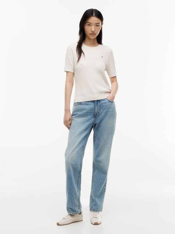 High-Rise Classic Straight Jean — Medium Light Wash