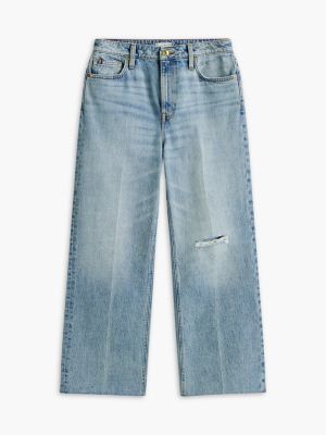 Женские джинсы Tommy Hilfiger High-Rise Modern Wide Leg, цвет: Средняя варка — фото 7
