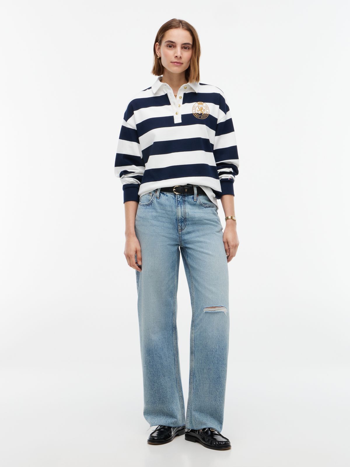High-Rise Modern Wide Leg Jean — Medium Wash