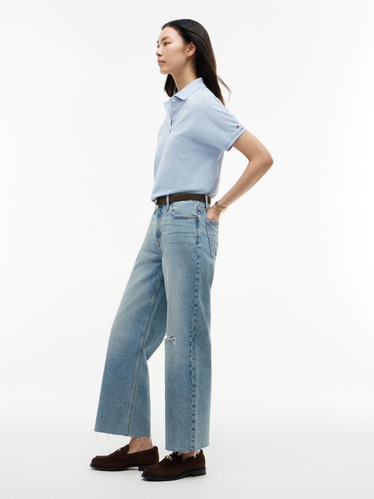 High-Rise Modern Wide Leg Jean — Medium Wash