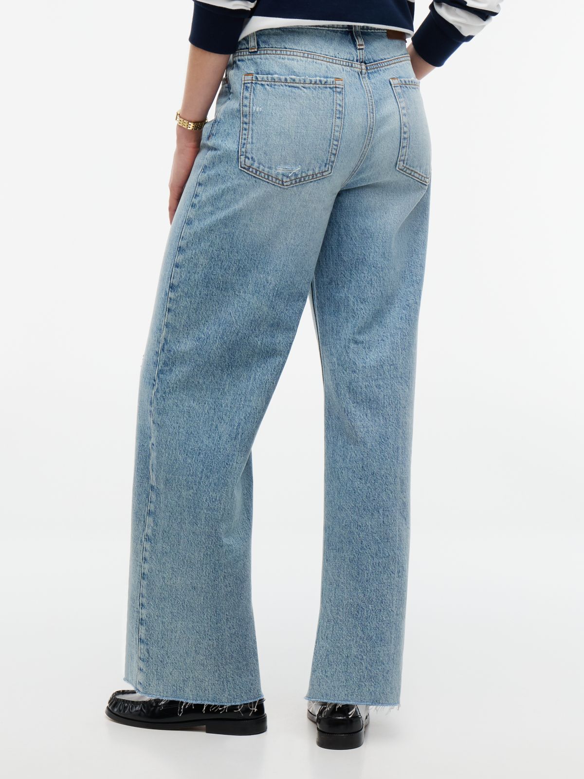 High-Rise Modern Wide Leg Jean — Medium Wash