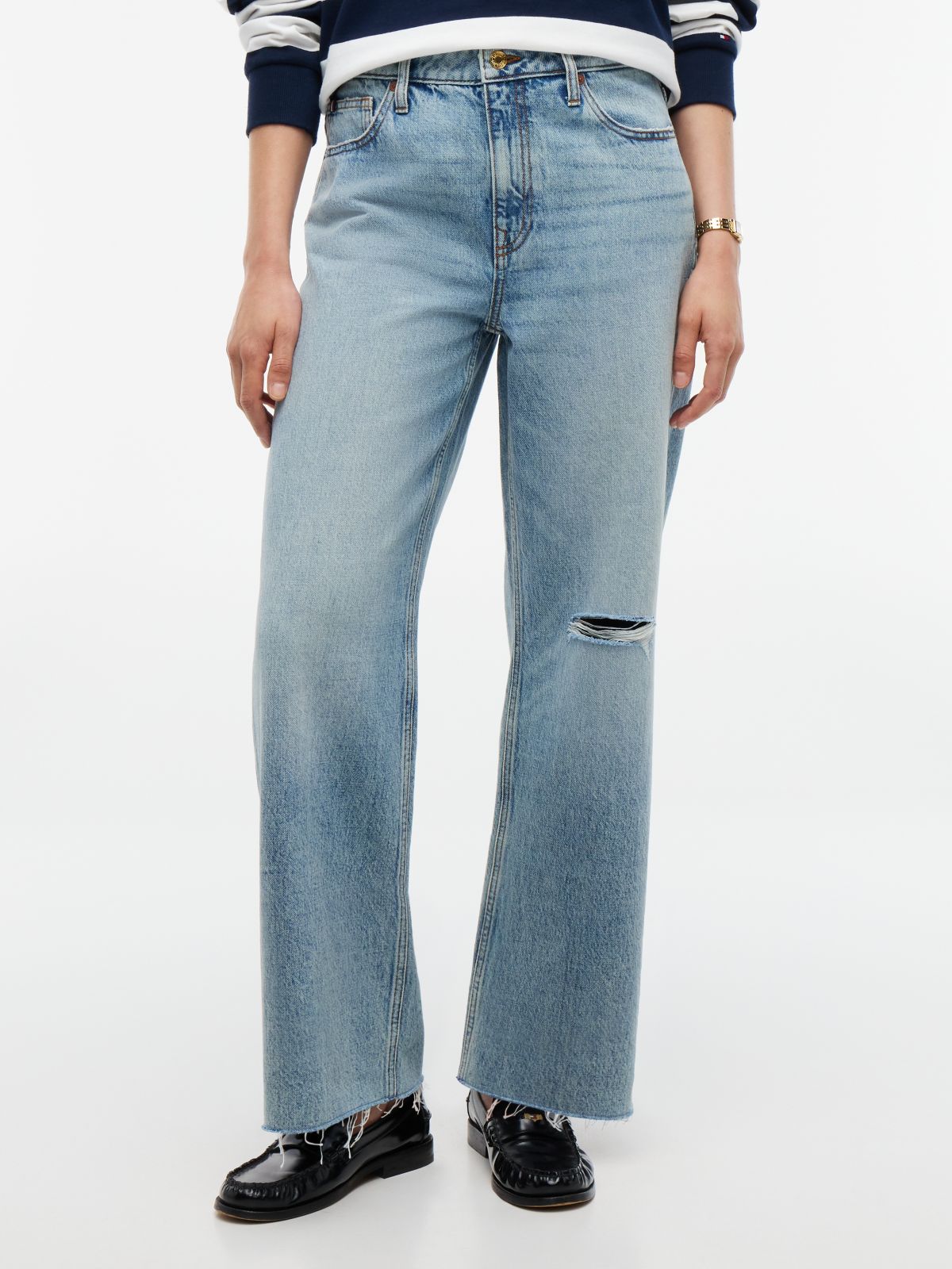 High-Rise Modern Wide Leg Jean — Medium Wash