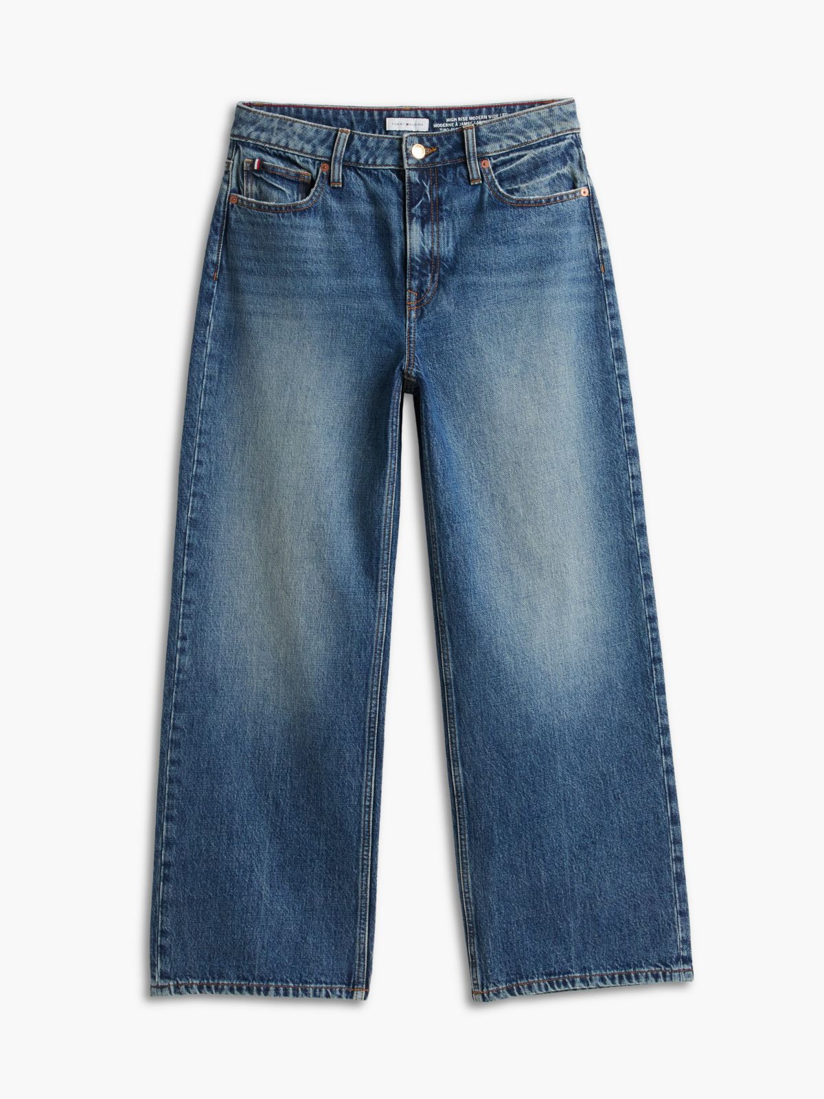 High-Rise Modern Wide Leg Jean — Medium Wash