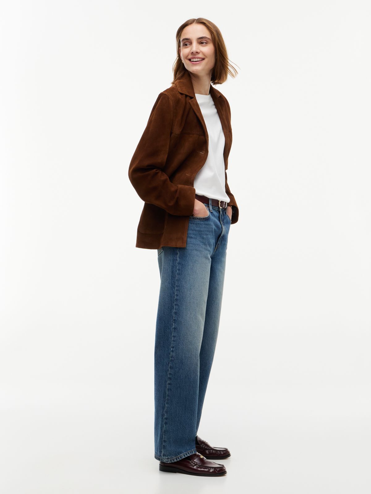 High-Rise Modern Wide Leg Jean — Medium Wash