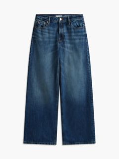 High-Rise Wide Leg Jean — Dark Wash 7