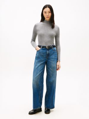 High-Rise Wide Leg Jean, Dark Wash