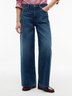 High-Rise Wide Leg Jean — Dark Wash 1