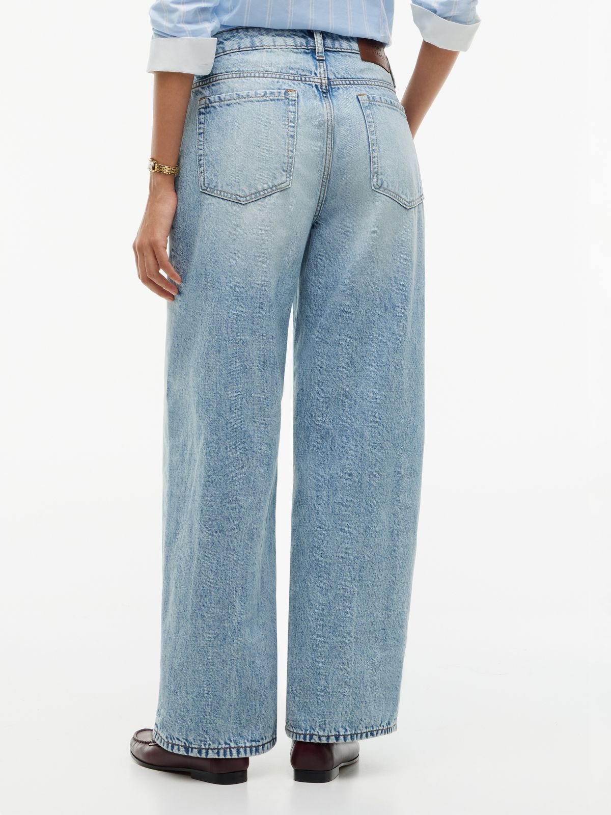 High-Rise Wide Leg Jean — Medium Wash