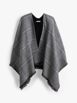 Glen Plaid Cape, Black / Multi