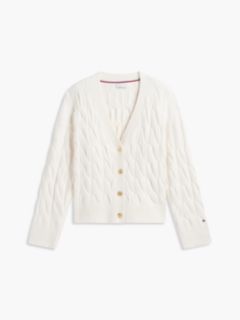 TH Soft Touch Cable Knit Cardigan — Rich Cream 5
